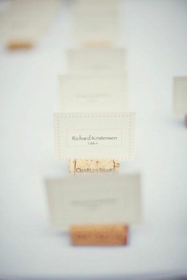 Verdorren Hick kapok Naamkaart houdertjes gemaakt van kurk - Wedding Designs