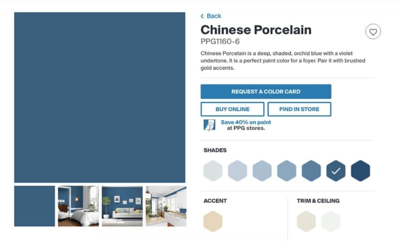 Kleur van het jaar Chinese Porcelain - Trendkleur trend trouwkaart